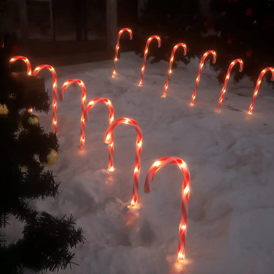Wasserdichte LED Weihnachtsbeleuchtung Außen Candy Cane für Festliche Stimmung 0