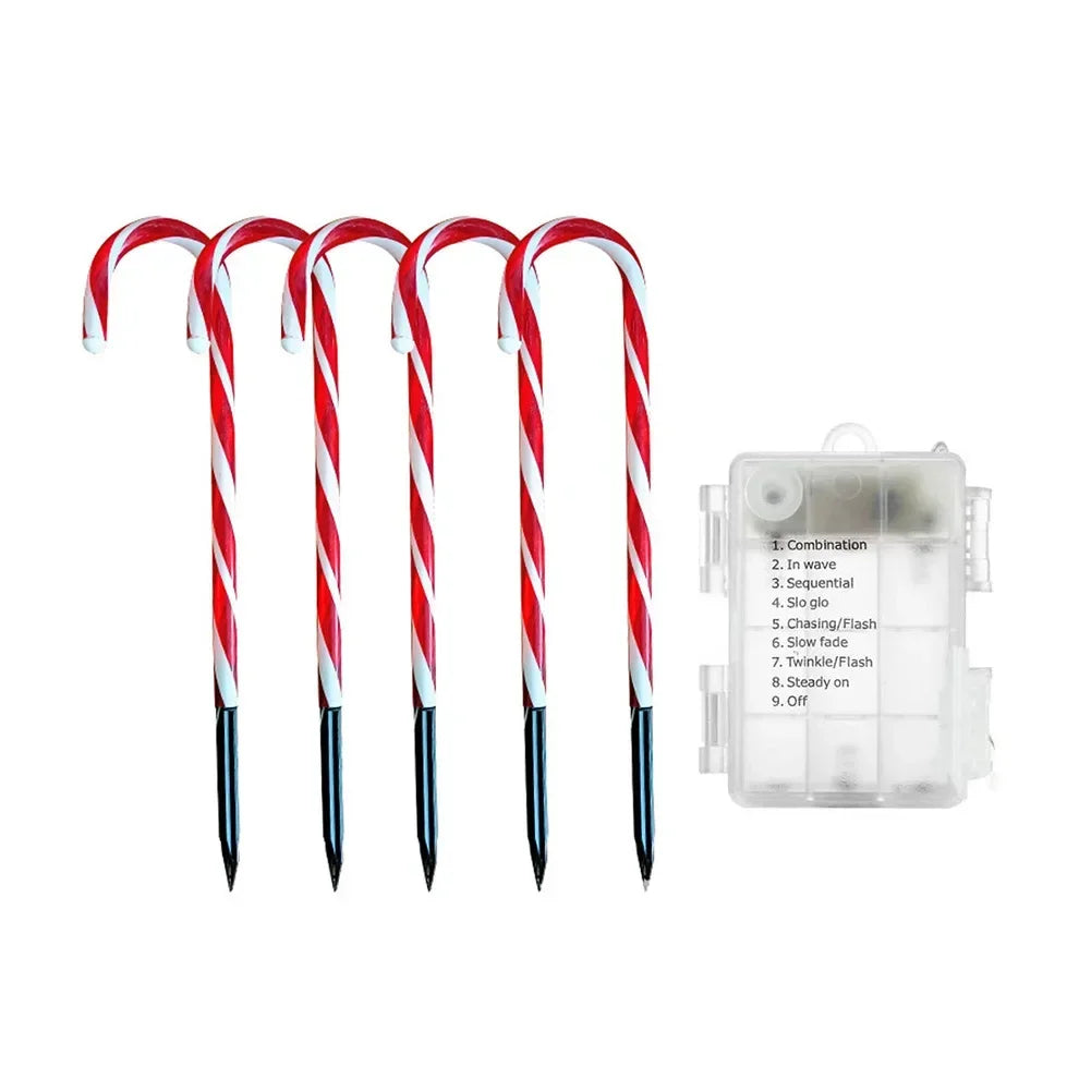 Wasserdichte LED Weihnachtsbeleuchtung Außen Candy Cane für Festliche Stimmung 3