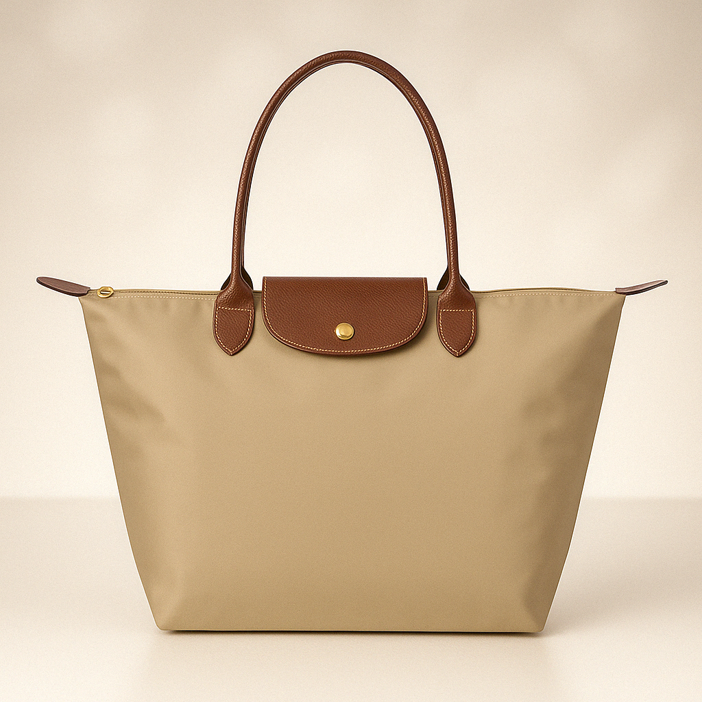 Wasserdichte Schultertasche Damen mit Ledergriffen – Elegante und geräumige Tragetasche für jeden Tag in Schwarz, Beige, Marineblau und Oliv 3