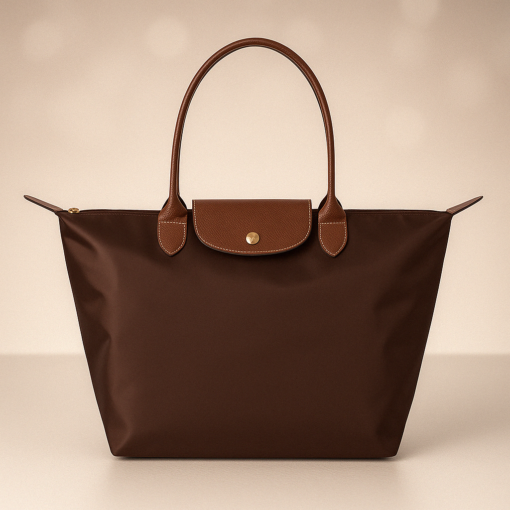 Wasserdichte Schultertasche Damen mit Ledergriffen – Elegante und geräumige Tragetasche für jeden Tag in Schwarz, Beige, Marineblau und Oliv 4