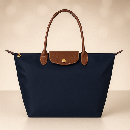 Wasserdichte Schultertasche Damen mit Ledergriffen – Elegante und geräumige Tragetasche für jeden Tag in Schwarz, Beige, Marineblau und Oliv 7