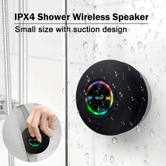Wasserdichter Bluetooth Duschlautsprecher mit Saugnapf – Kabellos, Kraftvoller Sound, IPX-Schutz, Tragbar für Dusche und Outdoor 1