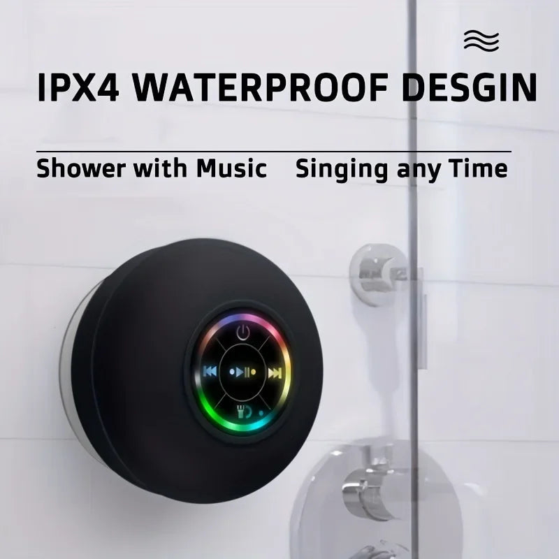 Wasserdichter Bluetooth Duschlautsprecher mit Saugnapf – Kabellos, Kraftvoller Sound, IPX-Schutz, Tragbar für Dusche und Outdoor 3