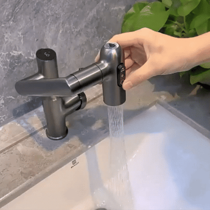 Wasserhahn Küche 360° Drehfunktion Höhenverstellbar Edelstahl Modern 4