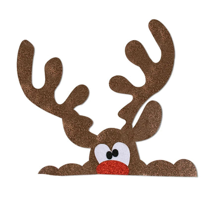 Weihnachtsaufkleber Cartoon Winter Dekoration aus Baumwolle und Papier 5