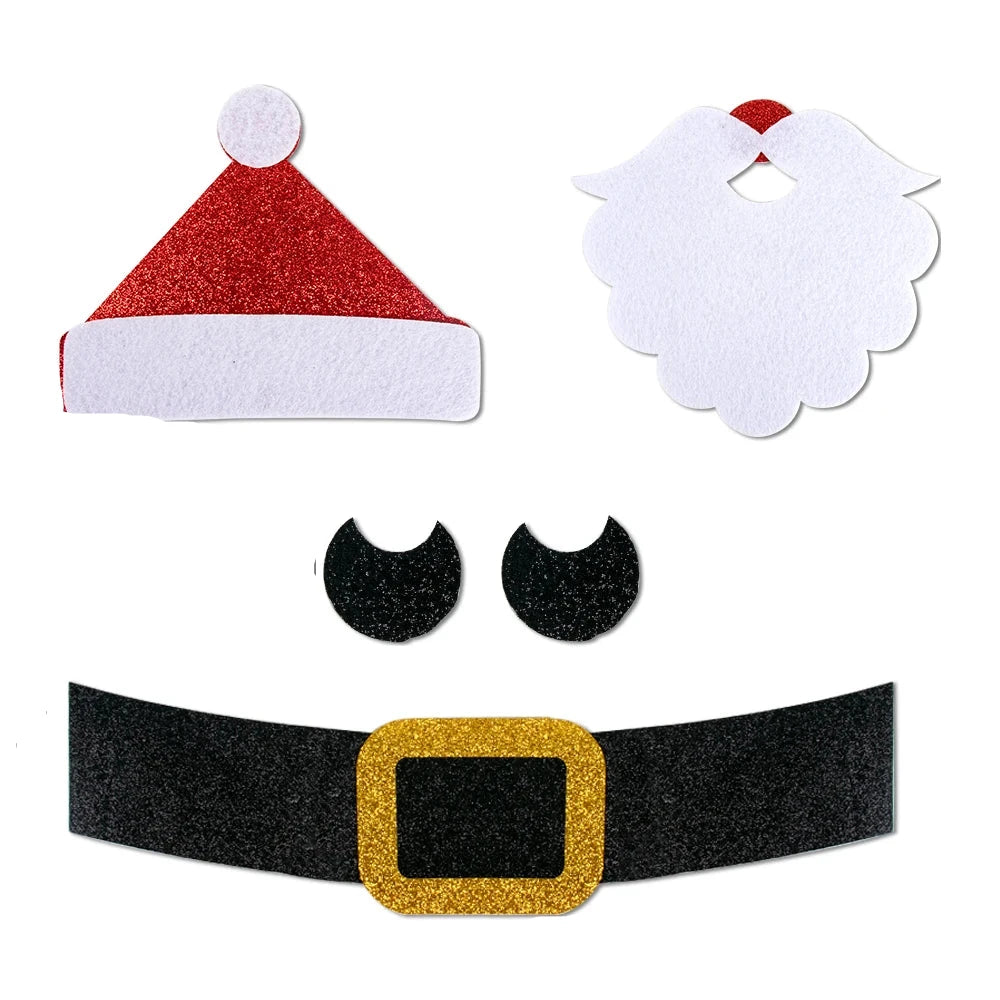 Weihnachtsaufkleber Cartoon Winter Dekoration aus Baumwolle und Papier 6
