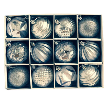 Weihnachtsbaum Dekoration Set 12 Stück Luxus Kunststoff Kugeln 1