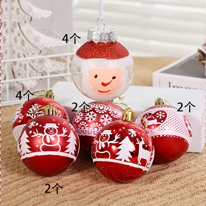 Weihnachtsbaum Ornament Set 16 Stück Elegante Kunststoff Dekoration 1