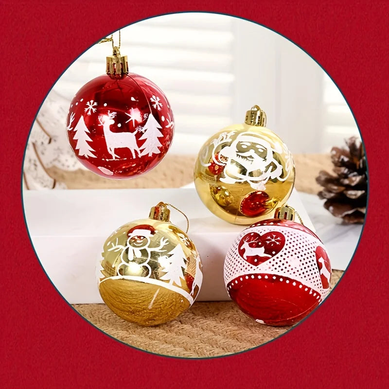 Weihnachtsbaum Ornament Set 16 Stück Elegante Kunststoff Dekoration 2