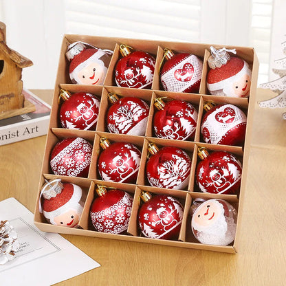 Weihnachtsbaum Ornament Set 16 Stück Elegante Kunststoff Dekoration 4