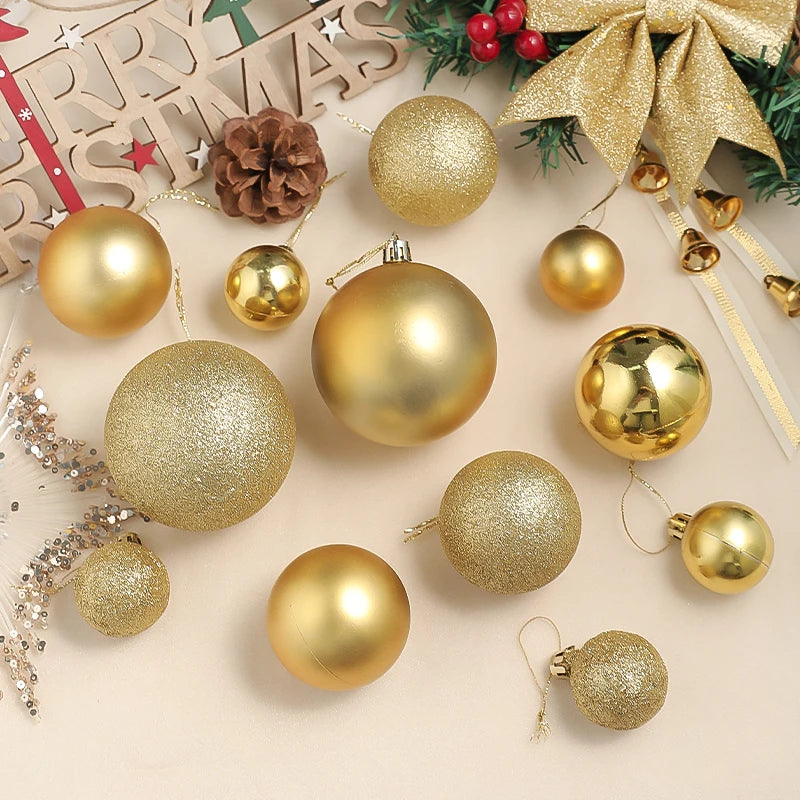 Weihnachtsbaum Ornamenten Set 24 Stück Bunte Dekorative Kugeln Kunststoff 5