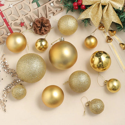 Weihnachtsbaum Ornamenten Set 24 Stück Bunte Dekorative Kugeln Kunststoff 5