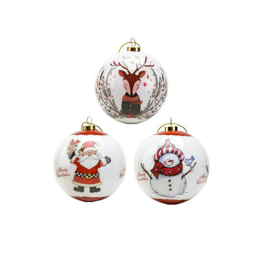 Weihnachtsbaum Ornamenten Set 3 Stück 8 cm Schaumstoff Elegantes Design 0