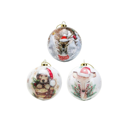 Weihnachtsbaum Ornamenten Set 3 Stück 8 cm Schaumstoff Elegantes Design 11