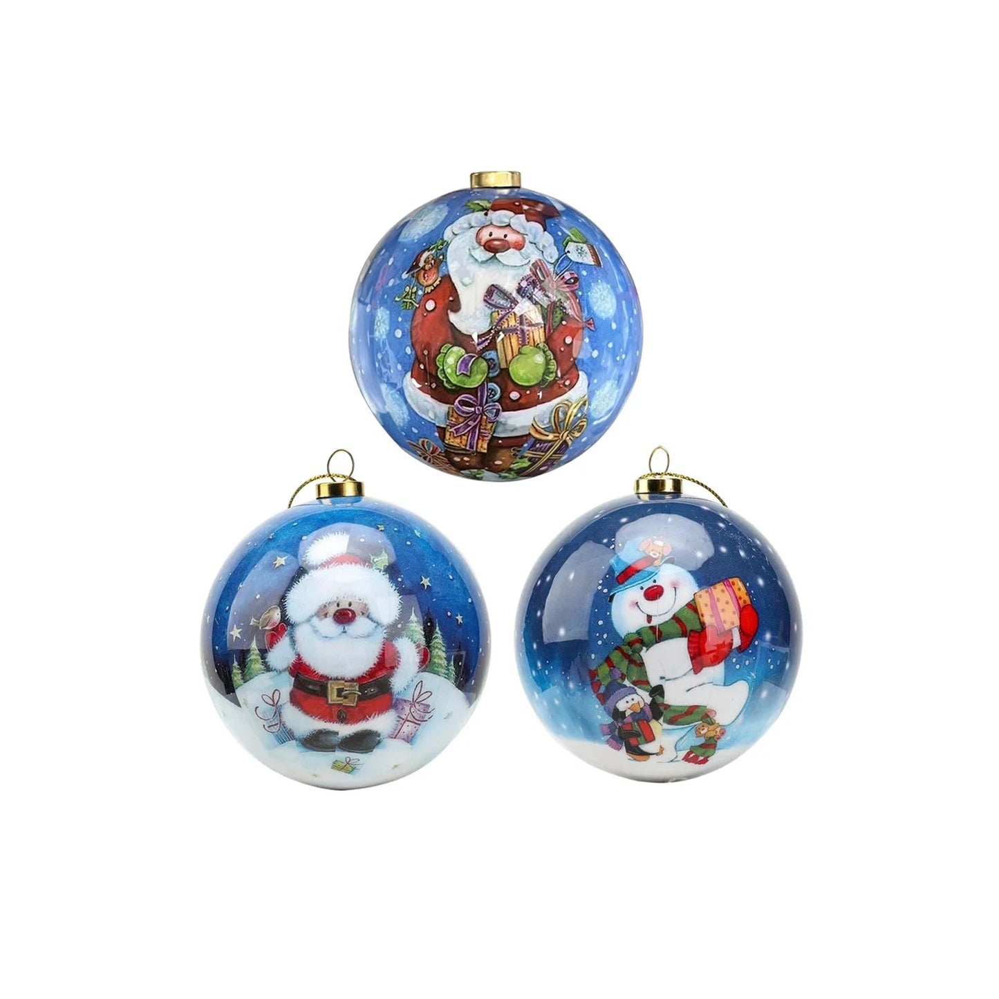 Weihnachtsbaum Ornamenten Set 3 Stück 8 cm Schaumstoff Elegantes Design 13