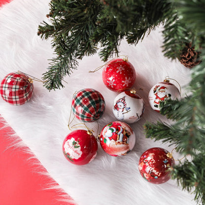 Weihnachtsbaum Ornamenten Set 3 Stück 8 cm Schaumstoff Elegantes Design 2