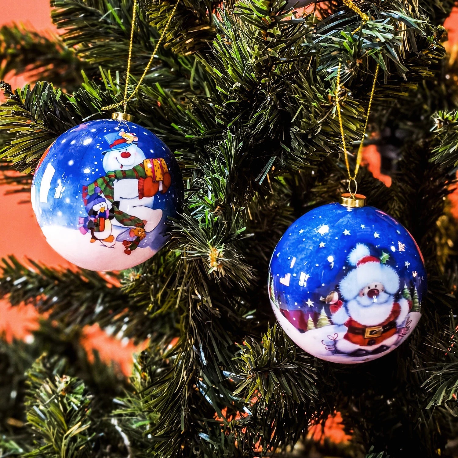 Weihnachtsbaum Ornamenten Set 3 Stück 8 cm Schaumstoff Elegantes Design 5