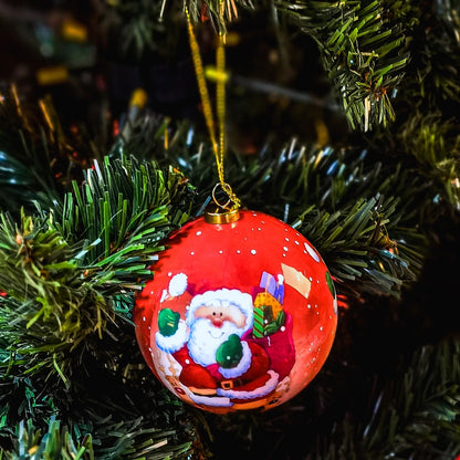 Weihnachtsbaum Ornamenten Set 3 Stück 8 cm Schaumstoff Elegantes Design 6
