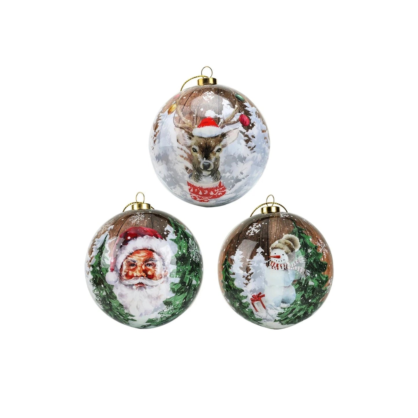 Weihnachtsbaum Ornamenten Set 3 Stück 8 cm Schaumstoff Elegantes Design 7