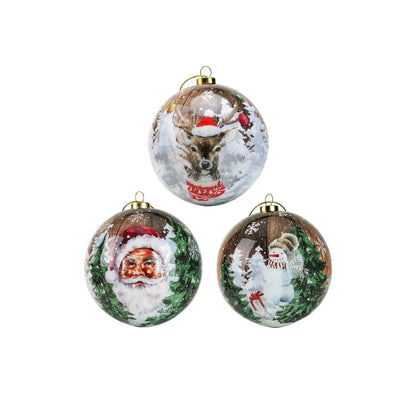 Weihnachtsbaum Ornamenten Set 3 Stück 8 cm Schaumstoff Elegantes Design 7