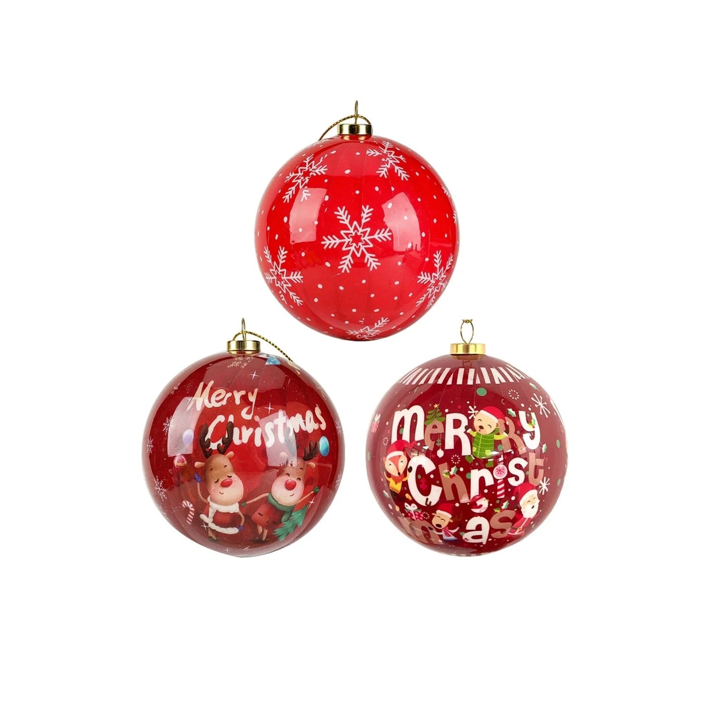 Weihnachtsbaum Ornamenten Set 3 Stück 8 cm Schaumstoff Elegantes Design 8