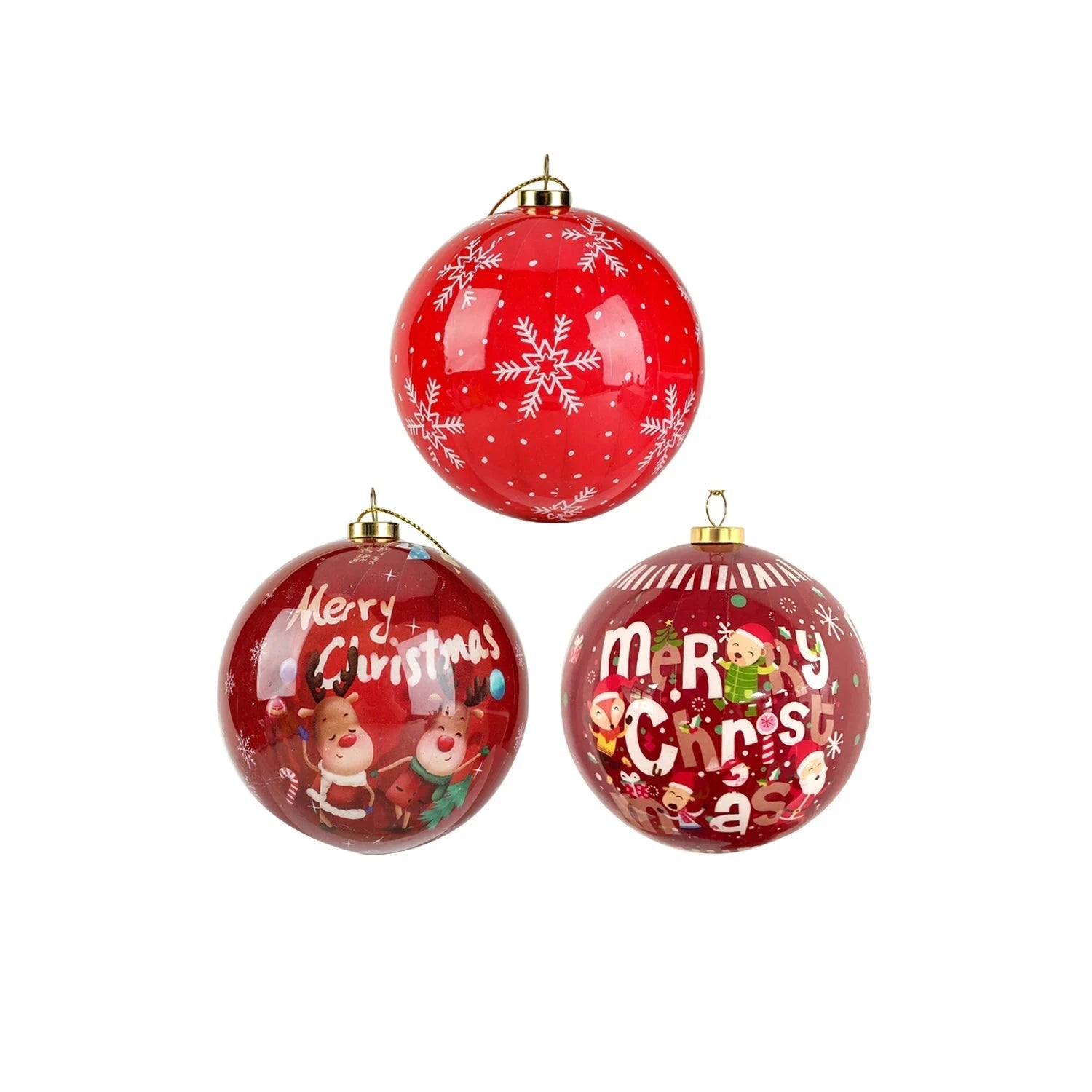 Weihnachtsbaum Ornamenten Set 3 Stück 8 cm Schaumstoff Elegantes Design 8