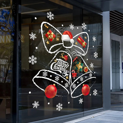 Weihnachtsdeko Fensteraufkleber aus PVC – Kreative Weihnachtsdekoration für Innen und Außen, Wiederverwendbar, 45 x 60 cm 0