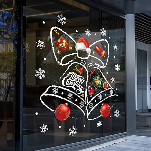 Weihnachtsdeko Fensteraufkleber aus PVC – Kreative Weihnachtsdekoration für Innen und Außen, Wiederverwendbar, 45 x 60 cm 0