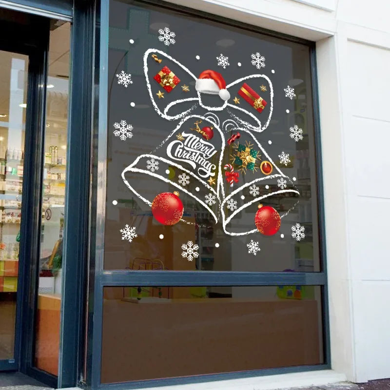Weihnachtsdeko Fensteraufkleber aus PVC – Kreative Weihnachtsdekoration für Innen und Außen, Wiederverwendbar, 45 x 60 cm 2