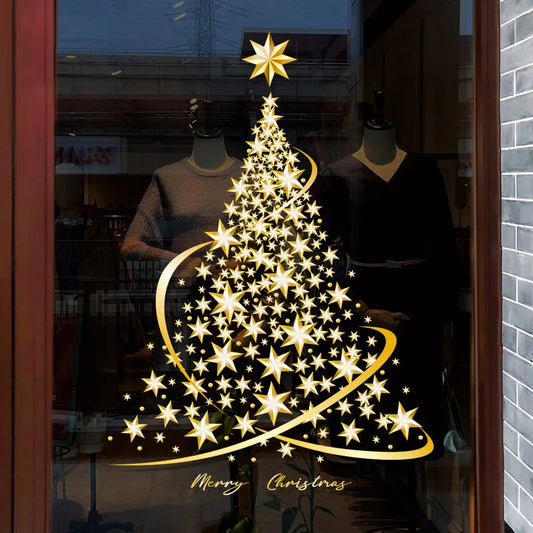 Weihnachtsfensteraufkleber Festliche Raumschmuck PVC 0