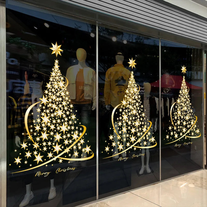 Weihnachtsfensteraufkleber Festliche Raumschmuck PVC 4