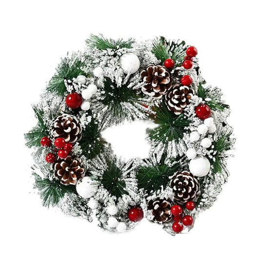Weihnachtskranz Tür Exquisite PVC 32 cm Wetterfest Festliche Dekoration 0