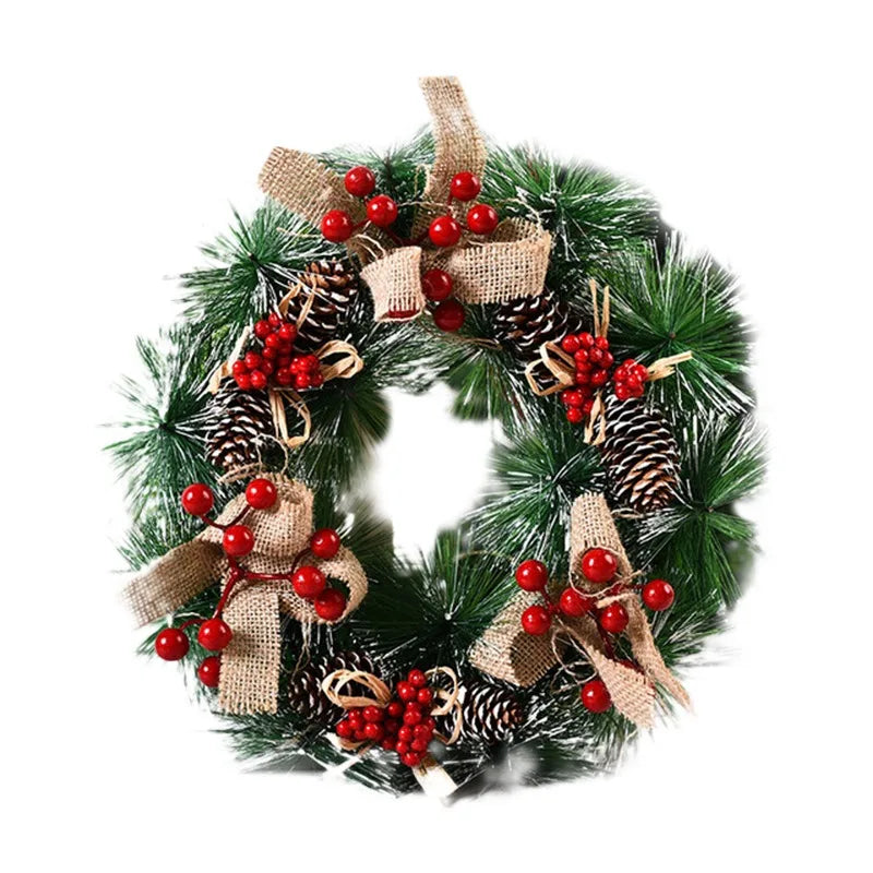 Weihnachtskranz Tür Exquisite PVC 32 cm Wetterfest Festliche Dekoration 3