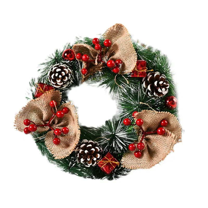 Weihnachtskranz Tür Exquisite PVC 32 cm Wetterfest Festliche Dekoration 4