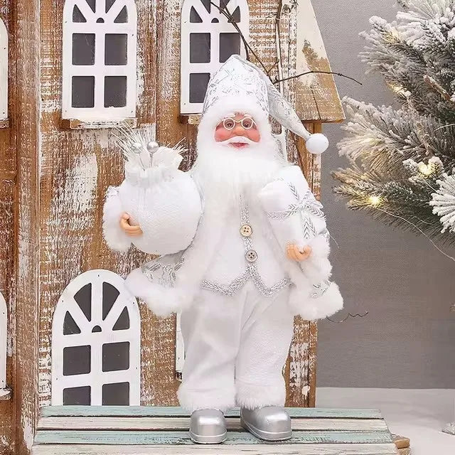Weihnachtsmann Dekoration Mit Geschenktasche 32 cm Hochwertiger Stoff Weihnachtsdekoration 0