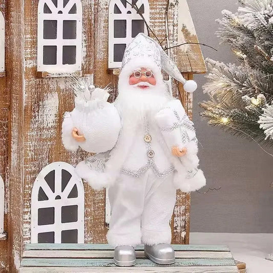 Weihnachtsmann Dekoration Mit Geschenktasche 32 cm Hochwertiger Stoff Weihnachtsdekoration 0
