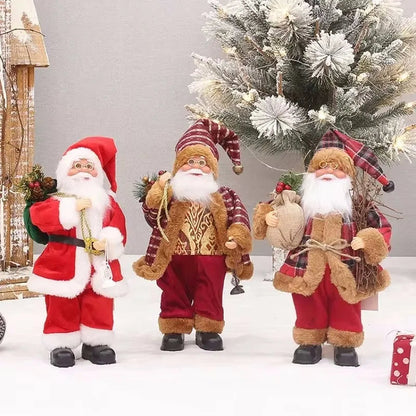 Weihnachtsmann Dekoration Mit Geschenktasche 32 cm Hochwertiger Stoff Weihnachtsdekoration 1