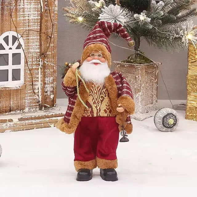 Weihnachtsmann Dekoration Mit Geschenktasche 32 cm Hochwertiger Stoff Weihnachtsdekoration 10