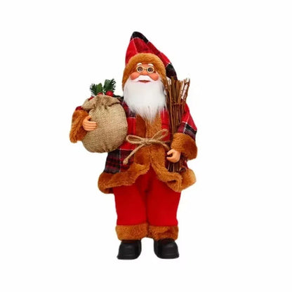 Weihnachtsmann Dekoration Mit Geschenktasche 32 cm Hochwertiger Stoff Weihnachtsdekoration 5