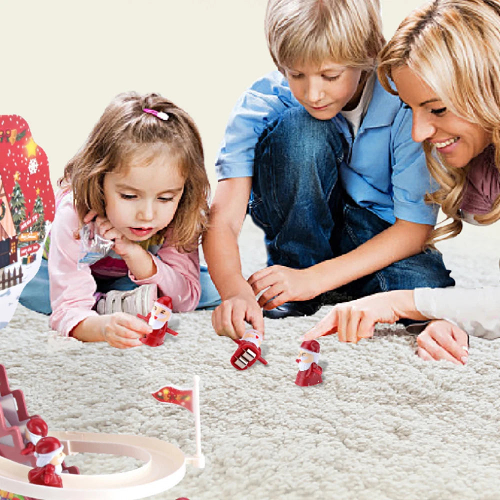 Weihnachtsmann Dekoration Musikalische Kletterleiter 42 cm ABS Weihnachtsdeko 2