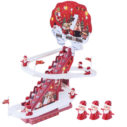 Weihnachtsmann Dekoration Musikalische Kletterleiter 42 cm ABS Weihnachtsdeko 3