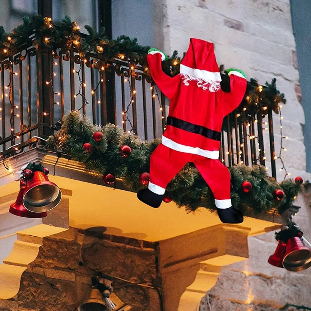 Weihnachtsmann Hängedekoration Plüsch 50 cm Luxus Weihnachtsdeko für Fenster und Balkon 1