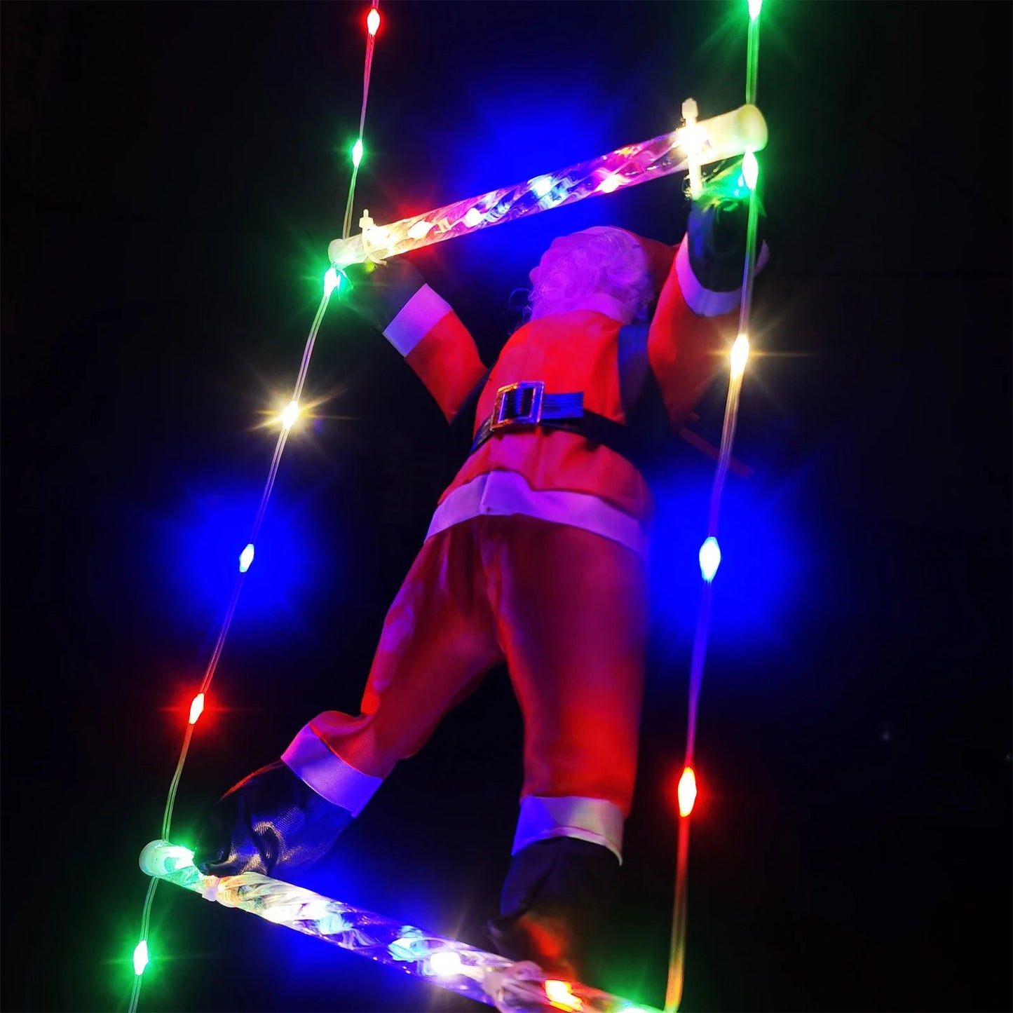 Weihnachtsmann Leiter Deko Außen LED-Beleuchtung Wasserfest für Weihnachtsdekoration 2
