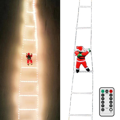 Weihnachtsmann Leiter Deko Außen LED-Beleuchtung Wasserfest für Weihnachtsdekoration 4