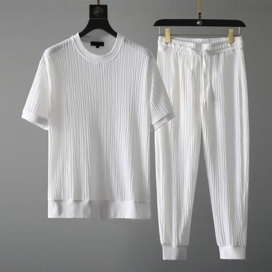 Herren Freizeitset Grau Größe M Polyester-3