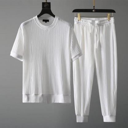 Herren Freizeitset Grau Größe M Polyester-3