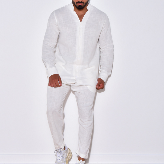 Herren Freizeitset Beige Größe M Polyester-1