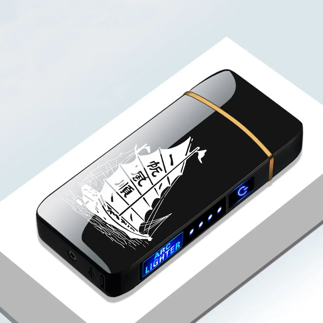 Wiederaufladbares USB Plasma Feuerzeug mit Winddichter Doppelbogenflamme – Stilvolles Metall für Innen- und Außenbereich 19
