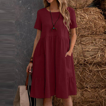 Variant image for Damen Kleid Schwarz Größe M Polyester - Sommerkleid für Stilvolle Tage-7
