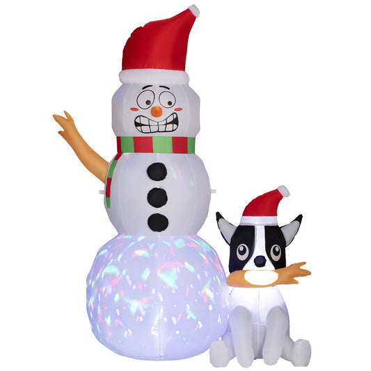 WinterPals – Aufblasbare Weihnachtsdekoration mit Schneemann und Hund 0